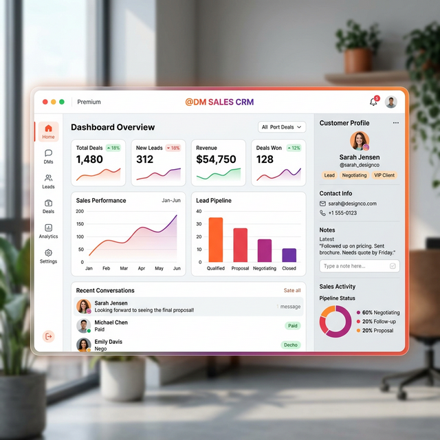 CRM Dashboard Mockup